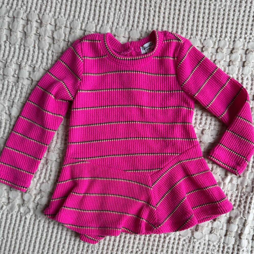 Splendid Fuchsia Striped Kids Thermal Tunic